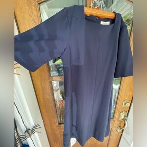 MM Lafleur Navy Long Sleeve Dress